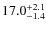 $17.0^{\rm +2.1}_{-1.4}$