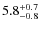 $5.8^{\rm +0.7}_{-0.8}$