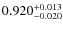 $0.920^{\rm +0.013}_{-0.020}$