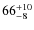 $66^{\rm +10}_{-8}$