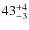 $43^{\rm +4}_{-3}$