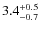 $3.4^{\rm +0.5}_{-0.7}$
