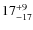 $17^{\rm +9}_{-17}$