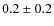 $0.2 \pm 0.2$