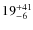 $19^{\rm +41}_{-6}$