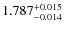 $\rm 1.787 ^{+0.015}_{-0.014}$