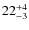 $\rm 22^{+4}_{-3}$