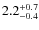 $\rm 2.2^{+0.7}_{-0.4}$
