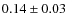 $0.14\pm 0.03$