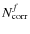 $N_{\rm corr}^{f}$