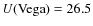 $U({\rm Vega})=26.5$