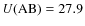 $U{\rm (AB)}=27.9$