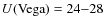 $U({\rm Vega})=24{-}28$