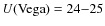 $U({\rm Vega})=24{-}25$