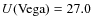 $U({\rm Vega})=27.0$