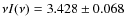 $\nu I(\nu)=3.428\pm 0.068$