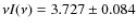 $\nu I(\nu)=3.727\pm 0.084$