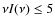 $\nu I(\nu)\le 5$