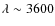 $\lambda\sim 3600$