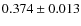 $0.374 \pm 0.013$