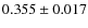 $0.355 \pm 0.017$