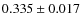 $0.335\pm0.017$