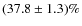 $(37.8\pm1.3)\%$