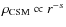 $\rho_{\rm CSM}
\propto r^{-s}$