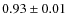 $0.93\pm0.01$