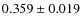 $0.359\pm0.019$