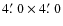 $4\hbox{$.\mkern-4mu^\prime$ }0 \times 4\hbox{$.\mkern-4mu^\prime$ }0$