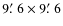 $9\hbox{$.\mkern-4mu^\prime$ }6 \times 9\hbox{$.\mkern-4mu^\prime$ }6$