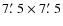 $7\hbox{$.\mkern-4mu^\prime$ }5 \times 7\hbox{$.\mkern-4mu^\prime$ }5$