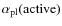 $\alpha_{\rm pl}({\rm active})$