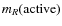 $m_{R}({\rm active})$