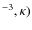 $^{-3}, \kappa )$