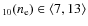 $_{10}(n_{\rm e}) \in \left<7, 13\right>$