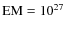 ${\rm EM} = 10^{27}$