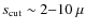 $s_{\rm cut}\sim 2{-}10~\mu$