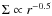 $\Sigma \propto r^{-0.5}$