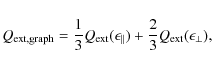 \begin{displaymath}Q_{\rm ext, graph} = \frac{1}{3} Q_{\rm ext}(\epsilon_\parallel ) + \frac{2}{3} Q_{\rm ext}(\epsilon_\perp),
\end{displaymath}