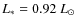 $L_* = 0.92~{L}_\odot$