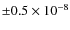$\pm 0.5 \times 10^{-8} $