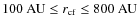 $100~{\rm AU}\le r_{\rm cf}\le 800~{\rm AU}$