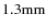 $1.3 {\rm mm}$
