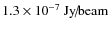$1.3\times10^{-7}~{\rm Jy}\!/\!{\rm beam}$