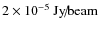 $2\times10^{-5}~{\rm Jy}\!/\!{\rm beam}$