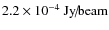 $2.2\times 10^{-4}~{\rm Jy}\!/\!{\rm beam}$