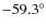 $-59.3^\circ$