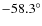 $-58.3^\circ$